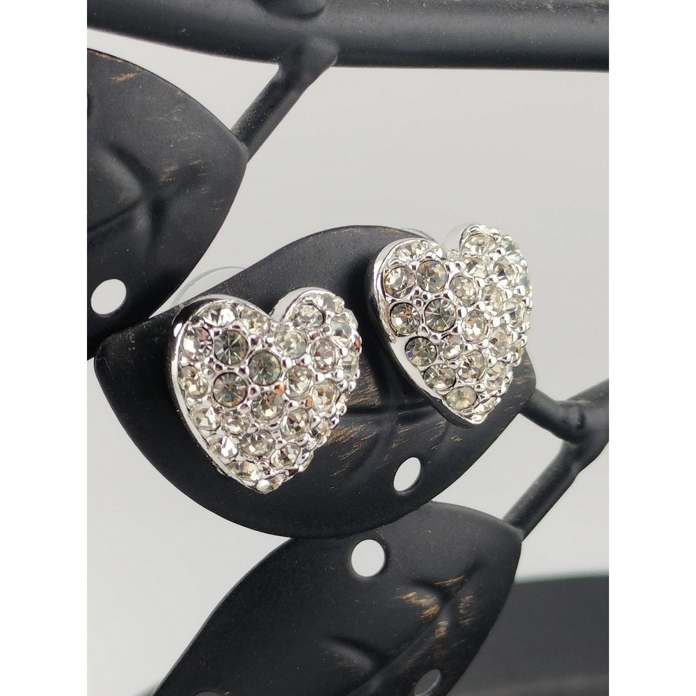 swarovski heart post earrings
